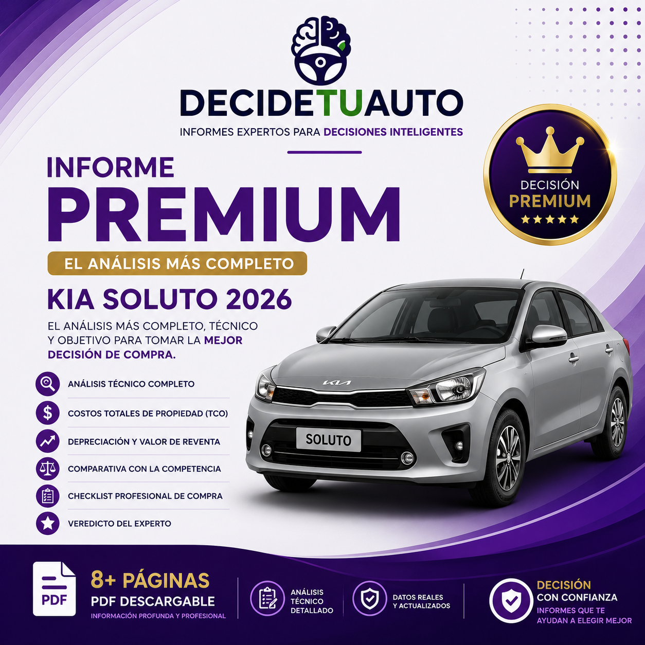 Informe Premium Kia Soluto 2026